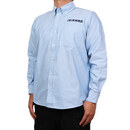 着用イメージ（男性174㎝、サックス、Sサイズ）