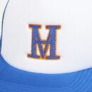 ロゴやキャラを刺繍で表現！簡易ロゴ刺繍（プリント例アイテム：D-FACTORY フラットバイザーメッシュキャップ）