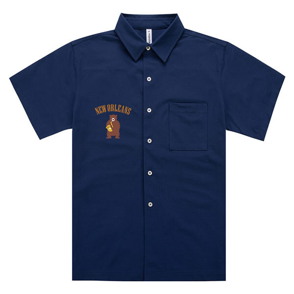 wundou 5.4oz トラベラーシャツ　アイテムカラー：ネイビー