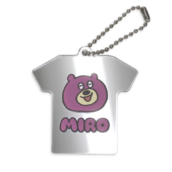 Tシャツ型キーホルダー（ミラー）