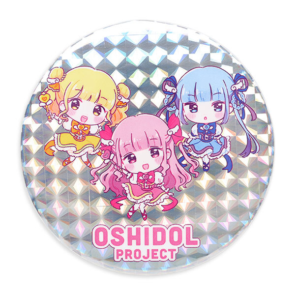 スクエアホロ缶バッジ 安全ピン（丸型）76mm