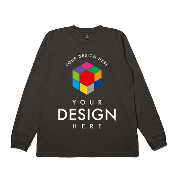 D-FACTORY 6.6oz ヴィンテージ長袖Tシャツ（1.6インチリブ）　アイテムカラー：ヴィンテージハードブラック