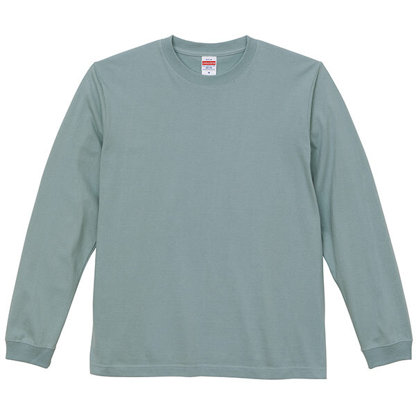 United Athleの 5.6oz 長袖Tシャツ（1.6インチリブ）アイテムカラー：スモーキーグリーン