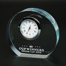 サンドブラスト クリスタル置時計