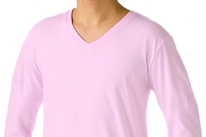 TRUSS スリムフィット Vネック ロングスリーブTシャツ