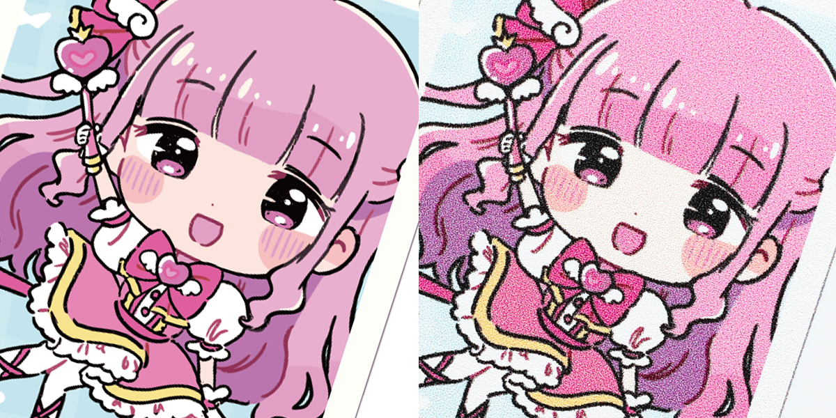 商品平置き写真プリントアップ　UVデータ比較
