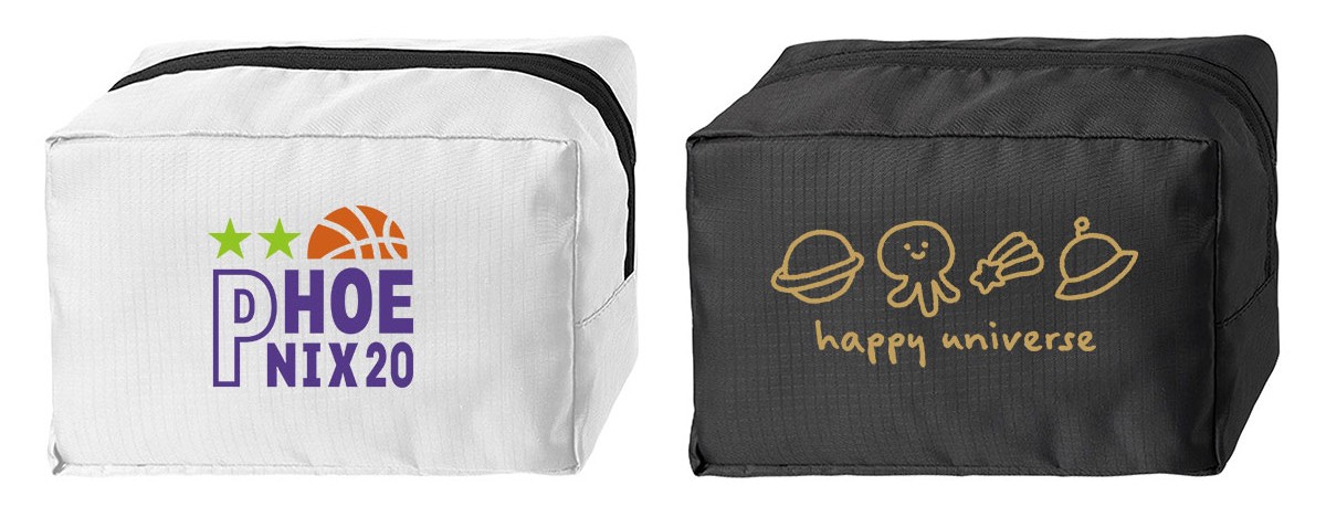 リップストップスクエアポーチ(L)オリジナル 作成例(シルク・オンデマンド転写)