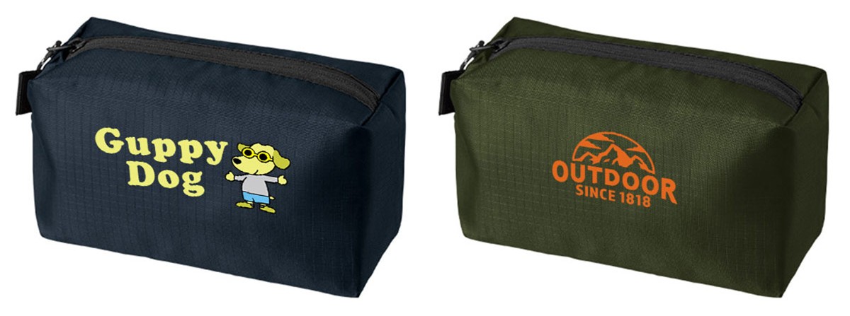 リップストップスクエアポーチ(M)オリジナル 作成例(シルク・オンデマンド転写)