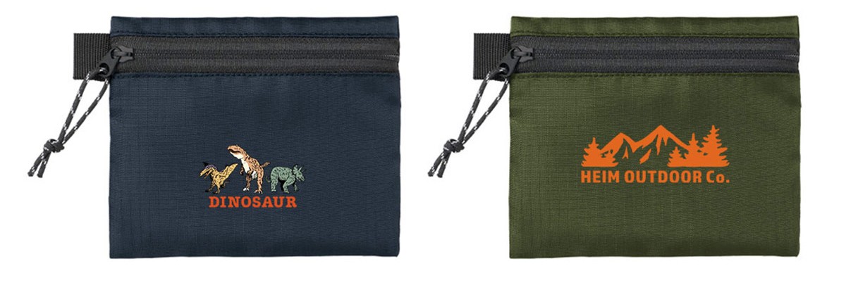 リップストップフラットポーチ（SS）オリジナル　作成例(シルク・オンデマンド転写)