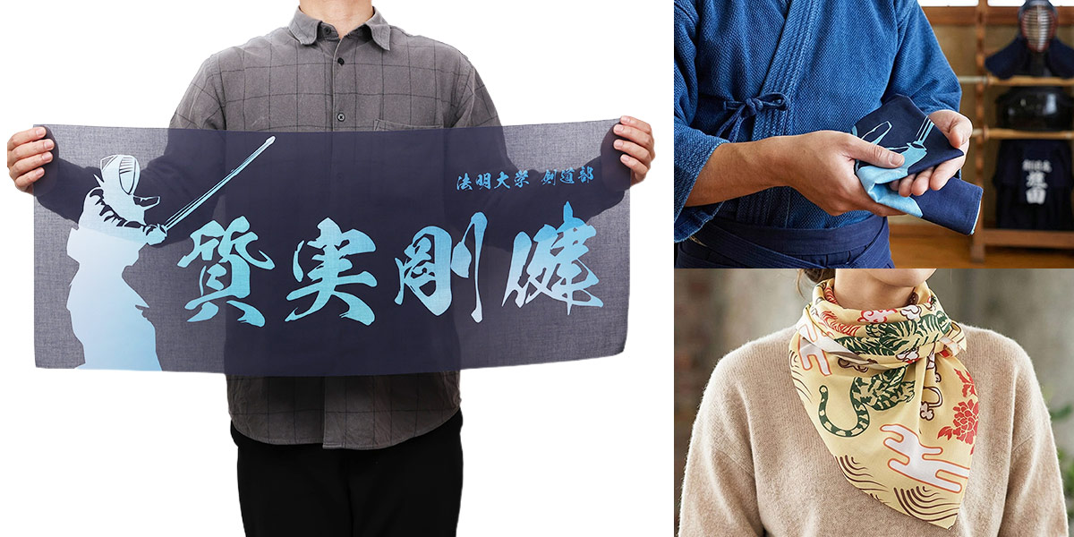 全面印刷 ポリエステル手ぬぐい利用シーン