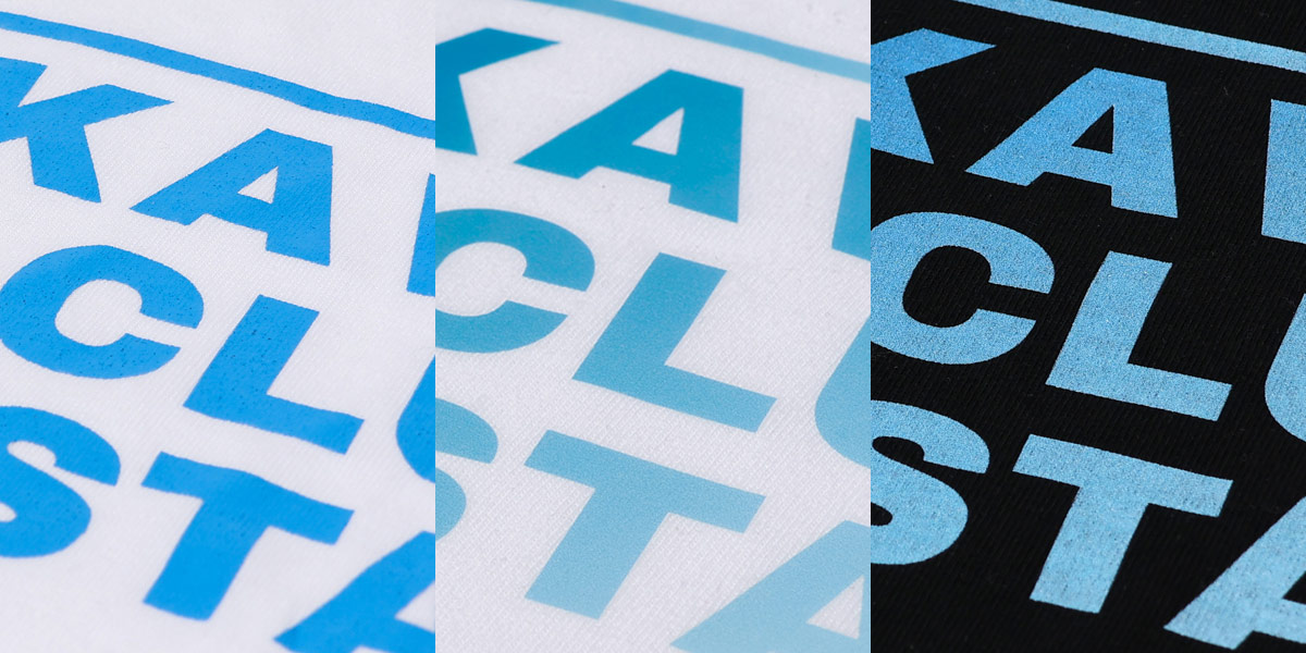 左：シルク 右：DTF プリントアップ