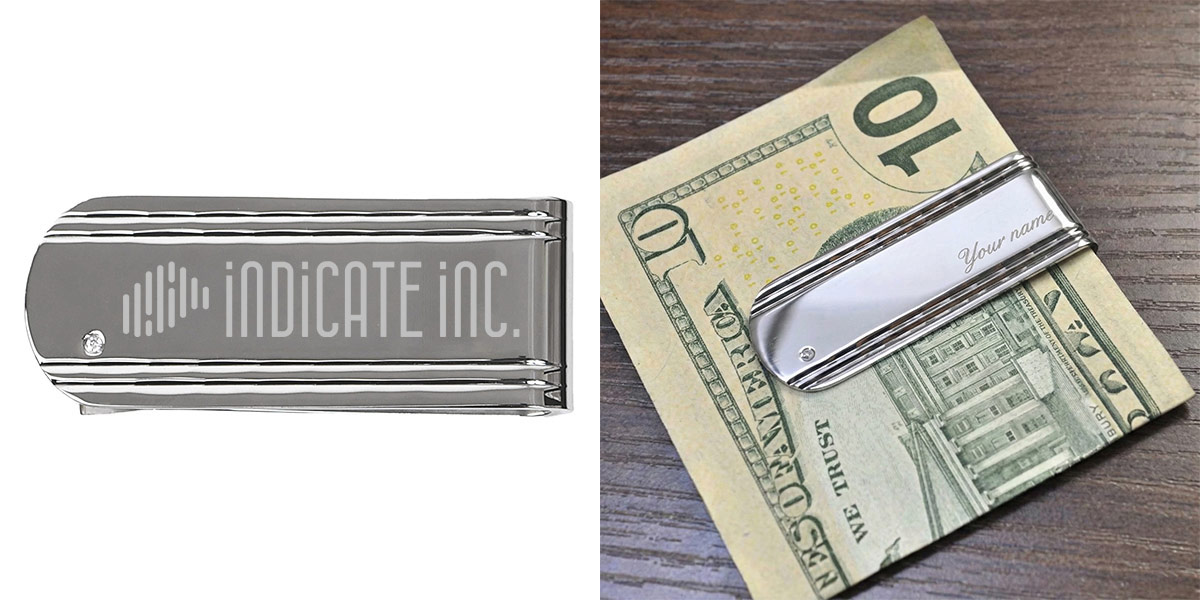 マネークリップ刻印あり正面＋利用シーン