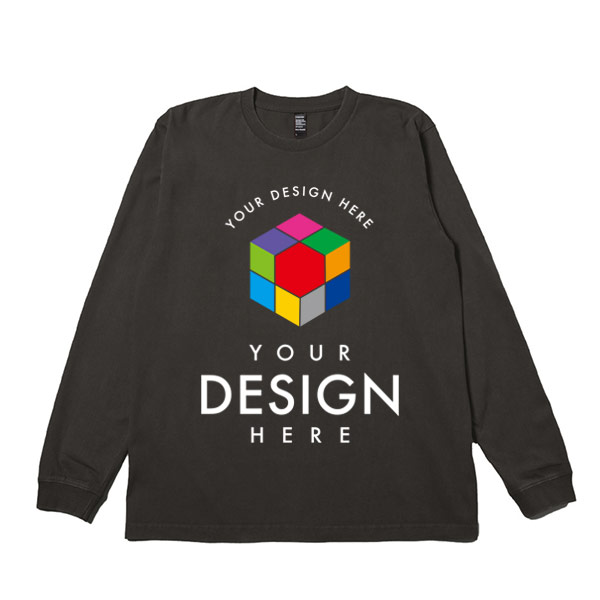 D-FACTORY 6.6oz ヴィンテージ長袖Tシャツ（1.6インチリブ