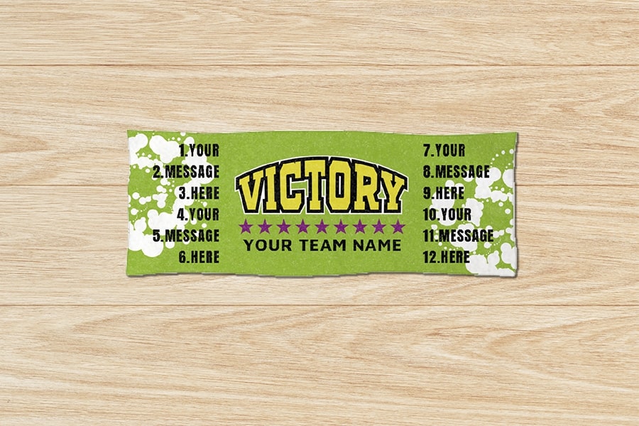 VICTORYのロゴとチーム名入りスポーツタオルをオリジナルでプリント　スポーツ応援のテンプレート