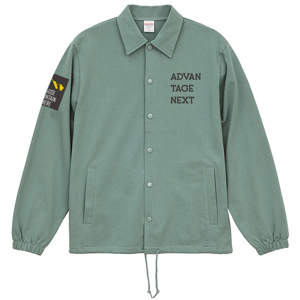 United Athle 10.0oz コットン ジャージー コーチ ジャケットのデザイン合成イメージ