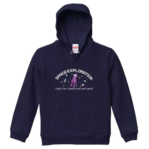 United Athle 10.0oz スウェットプルオーバーパーカー(キッズ)のデザイン合成イメージ