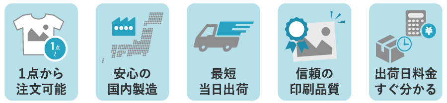 オリジナルプリント.jpが選ばれる理由について解説した図