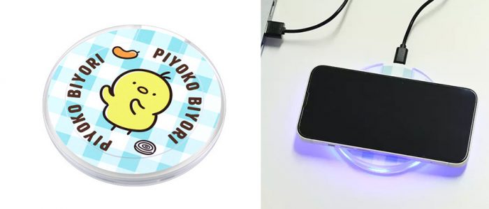 充電器1_ラウンド クリアワイヤレス充電器5W ホワイト