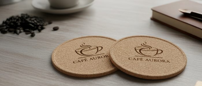 カフェのコースターサンプル画像