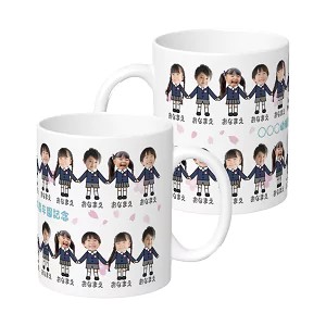 制服姿の集合写真マグカップ