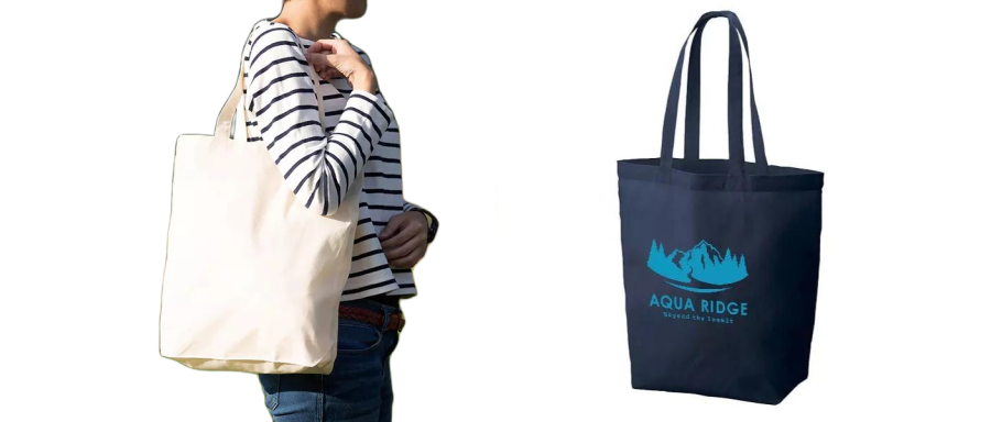 薄手コットンバッグ(マチあり)