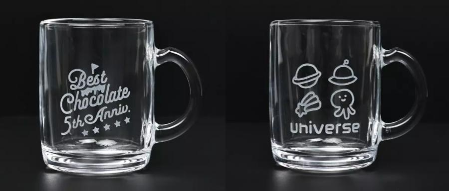 サンドブラストガラスマグカップ