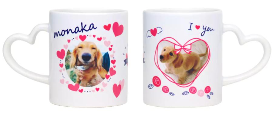 ハートハンドルマグカップ