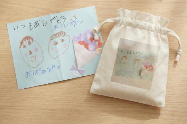 写真プリント巾着のデザイン例｜フルカラー印刷で写真をきれいに再現したオリジナル巾着