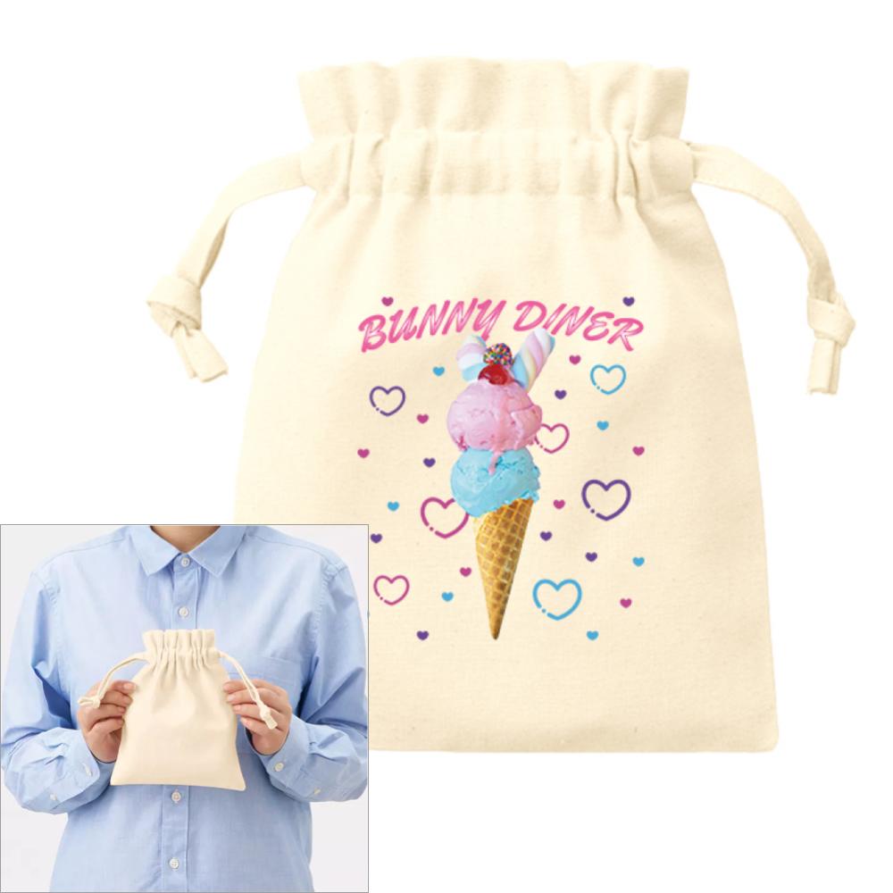 コットンフリル巾着 Sサイズ