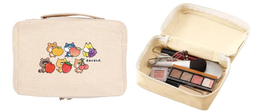 キャンバススクエアファスナーポーチ（M）