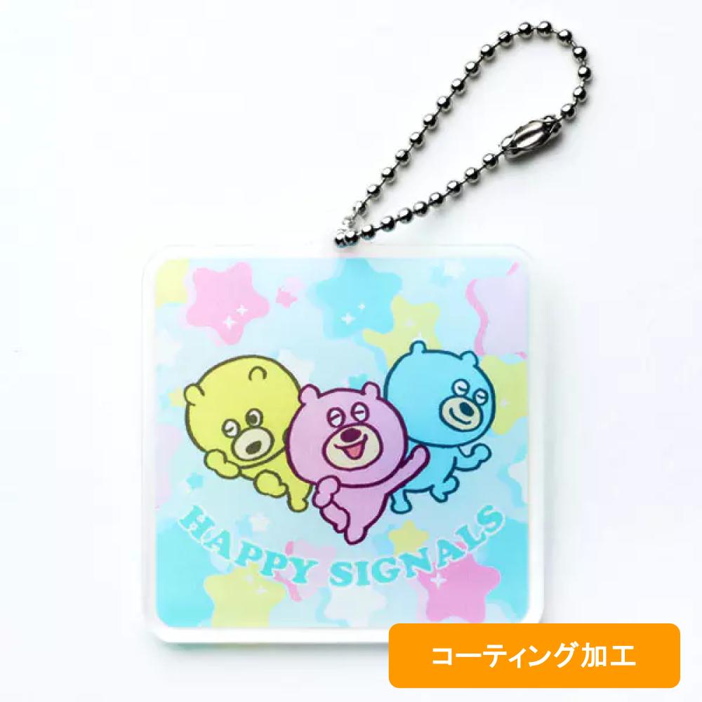 コーティング正方形キーホルダー 制作例