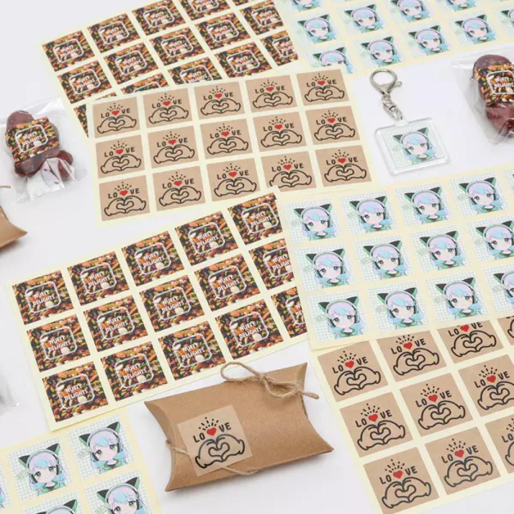 正方形ロゴシール