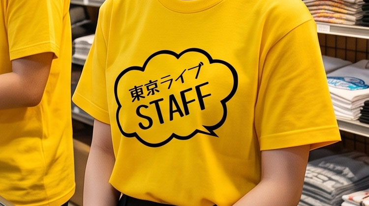 物販に並ぶ列の写真