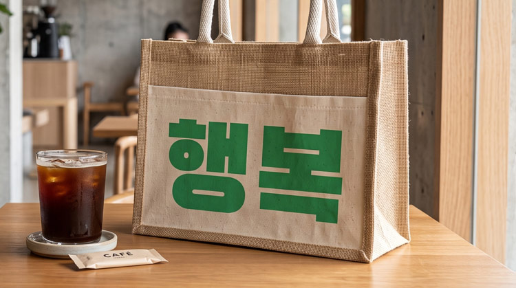 無機質な韓国風カフェ店内の写真