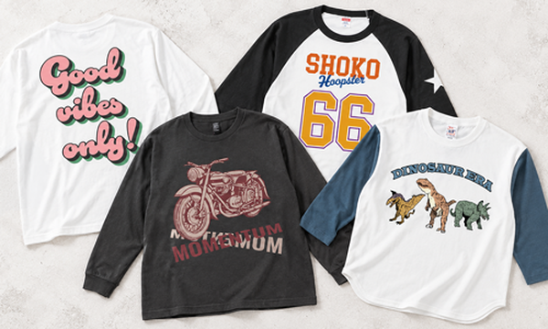 オリジナル柄物長袖Tシャツ