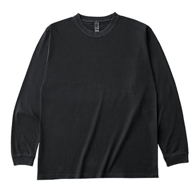 D-FACTORY 6.6oz ガーメントダイ長袖Tシャツ（1.6インチリブ）