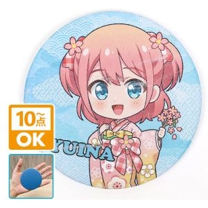 和紙缶バッジ 安全ピン（丸型）76mm