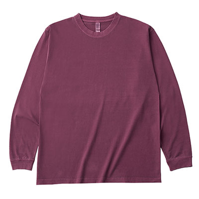 D-FACTORY 6.6oz ガーメントダイ長袖Tシャツ（1.6インチリブ）