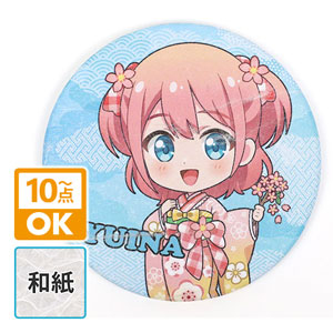 和紙缶バッジ 安全ピン（丸型）76mm
