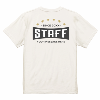 カジュアルロゴがおしゃれなスタッフTシャツ