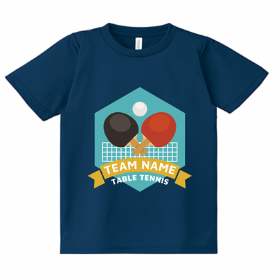 卓球デザインのロゴがおしゃれなチームTシャツ