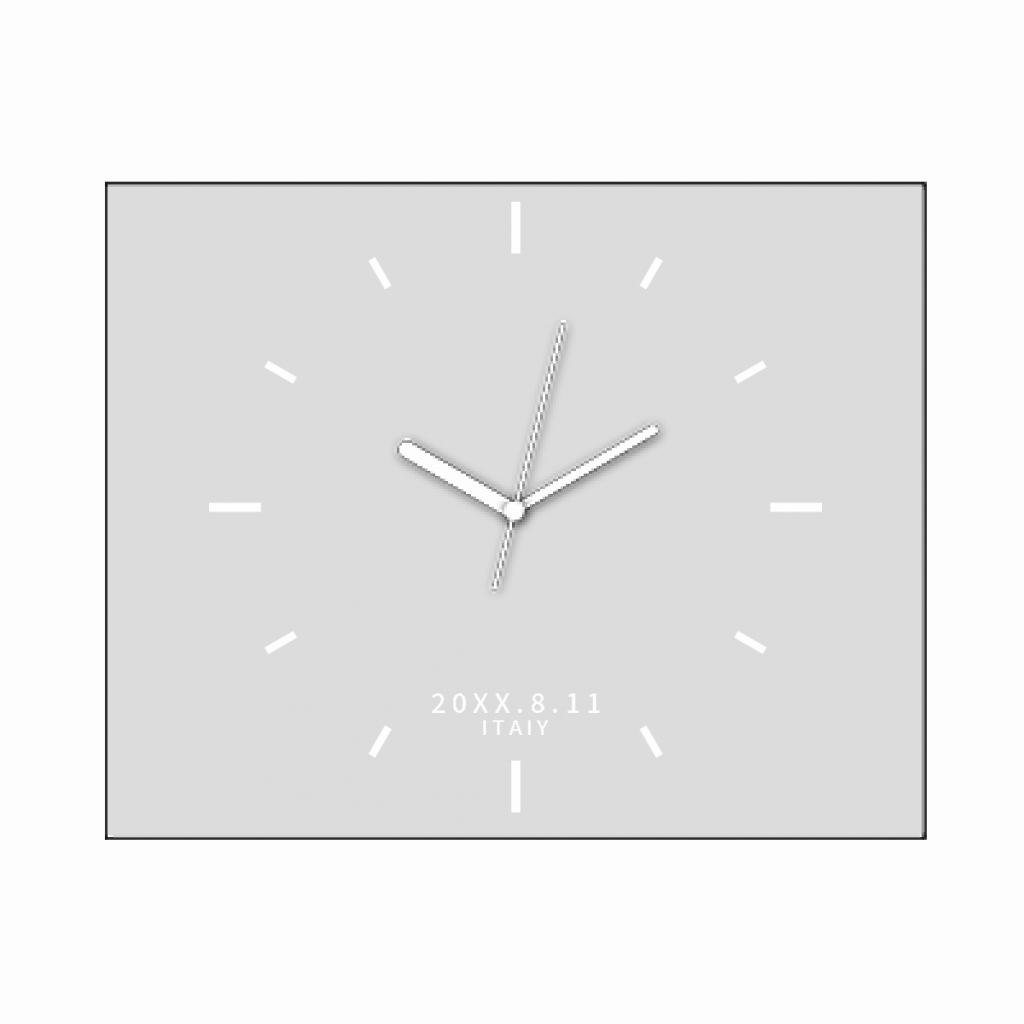 写真プリント時計 長方形 旅行などの思い出写真を時計にプリント 写真プリント時計をオリジナルでプリント 趣味 ハンドメイドのテンプレート 作例詳細 オリジナルプリント