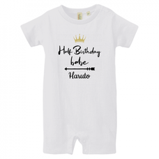 United Athle 5 6oz ベビーロンパース ベイビーロンパース ハーフバースデー Happy Half Birthday 作例詳細 オリジナルプリント