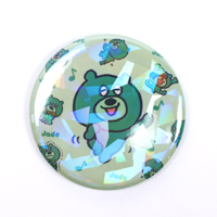 オーバーホログラム缶バッジ 安全ピン（丸型）44mm