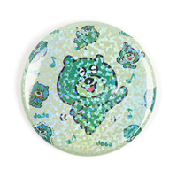 オーバーラメ缶バッジ 安全ピン（丸型）44mm