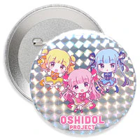 スクエアホロ缶バッジ 安全ピン（丸型）76mm