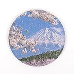 和紙缶バッジ 安全ピン(丸型)57mm