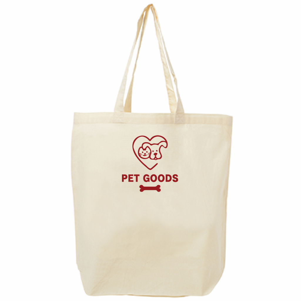 販促向け 4oz 薄手コットンバッグ マチあり 猫と犬のかわいいコットンバッグをオリジナルでプリント ペットグッズのテンプレート作例詳細 オリジナルプリント Jp公式