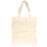 ベージュ コットンガゼットマチ付バッグ(L)