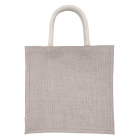 グレー ジュートスクエアトートバッグ(M)